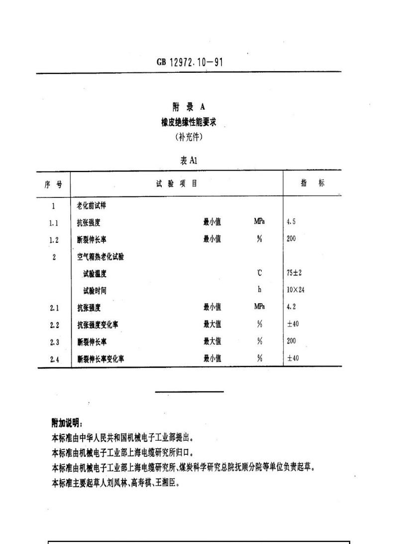 GB 12972.10-1991 矿用橡套软电缆 第10部分：矿工帽灯电线