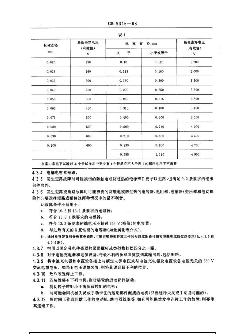 GB 9316-1988 摄影用电子闪光装置安全要求