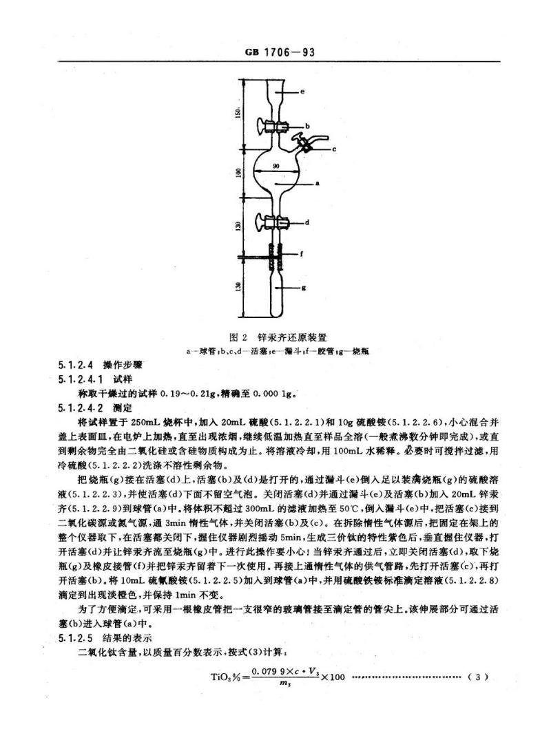 GB 1706-1993 二氧化钛颜料