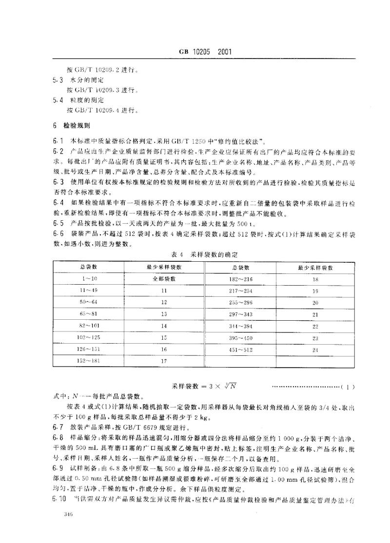 GB 10205-2001 磷酸一铵、磷酸二铵