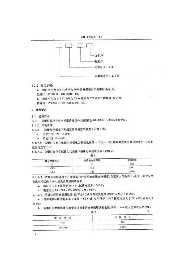 GB 12045-1989 船用防爆灯技术条件