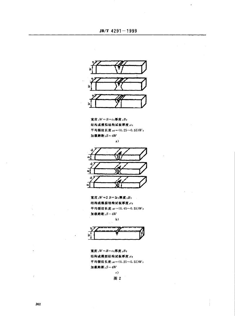 JB/T 4291-1999 焊接接头裂纹张开位移(COD)试验方法