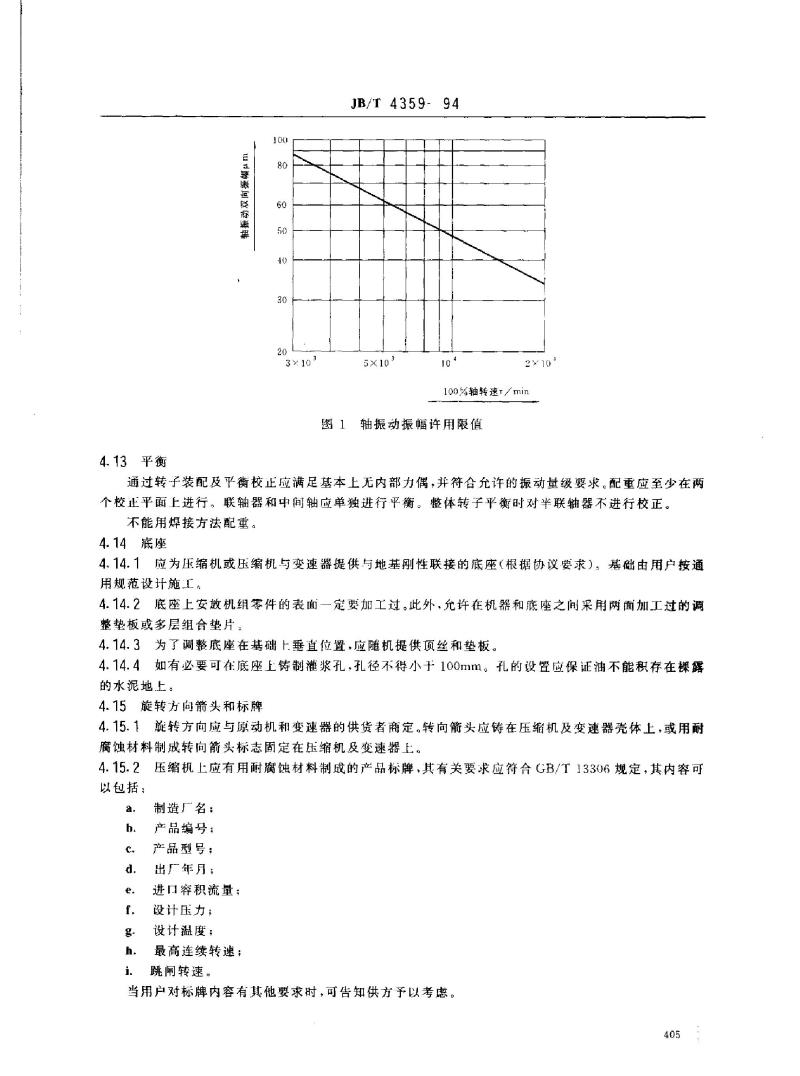 JB/T 4359-1994 一般用途轴流式压缩机