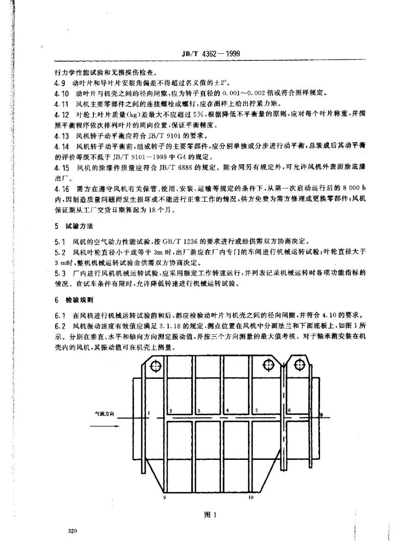 JB/T 4362-1999 电站轴流式通风机