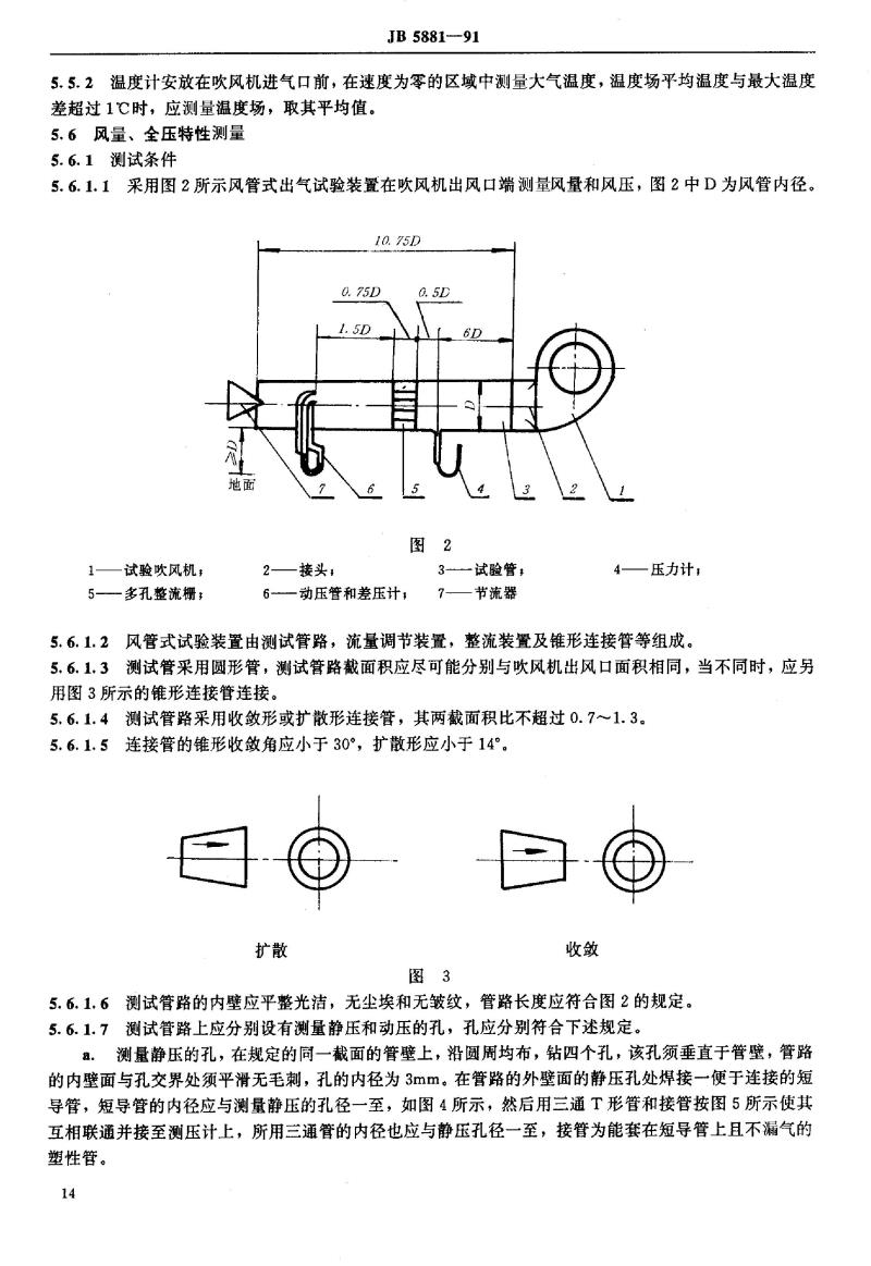 JB/T 5881-1991 离心式炉灶吹风机