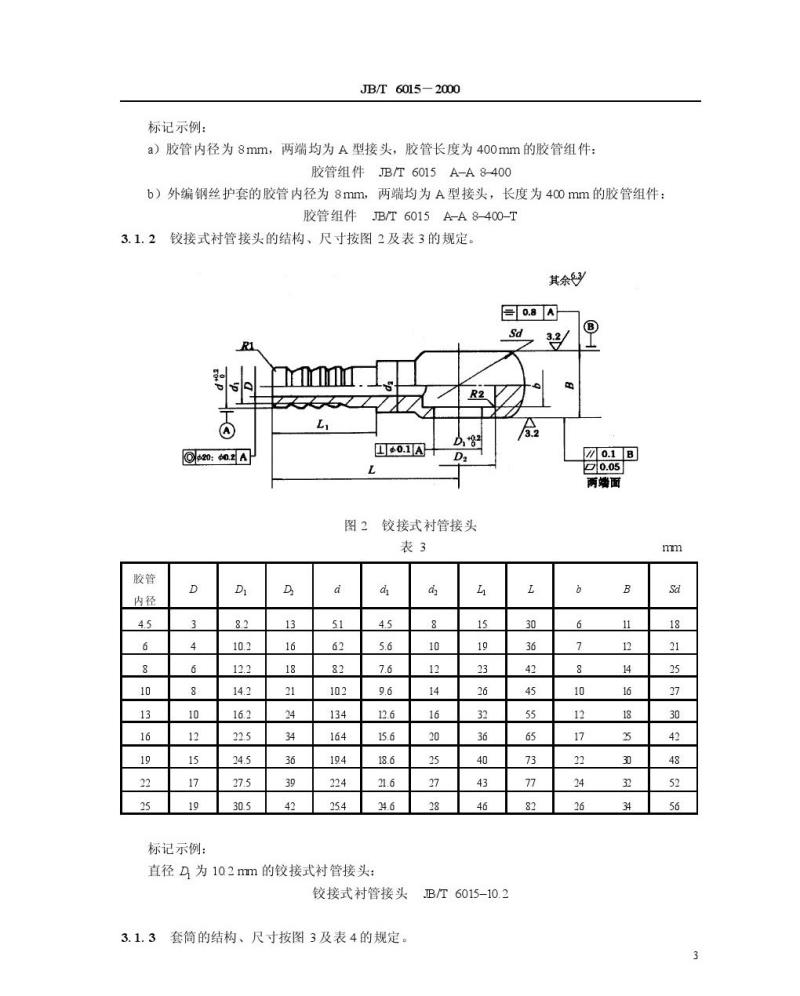 JB/T 6015-2000 柴油机 低压输油胶管组件 技术条件