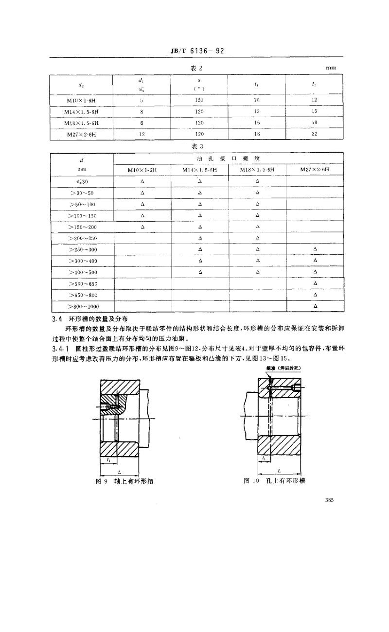 JB/T 6136-1992 过盈配合的油压装卸