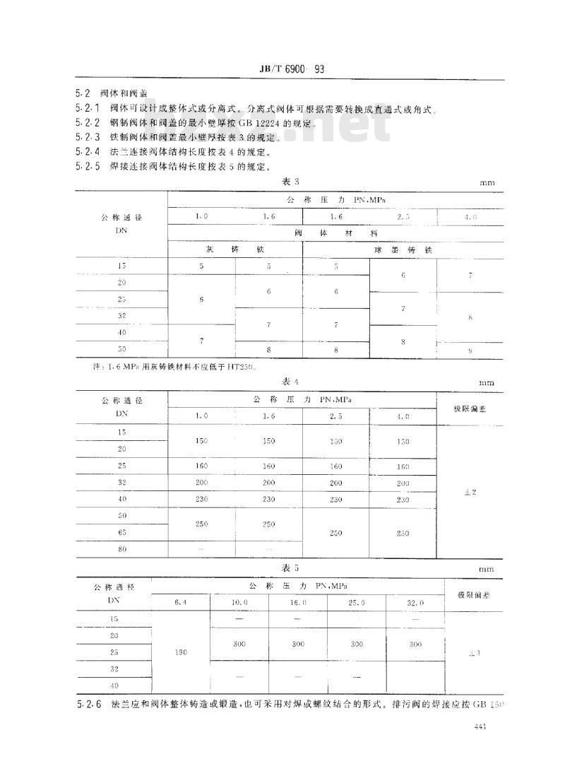 JB/T 6900-1993 排污阀