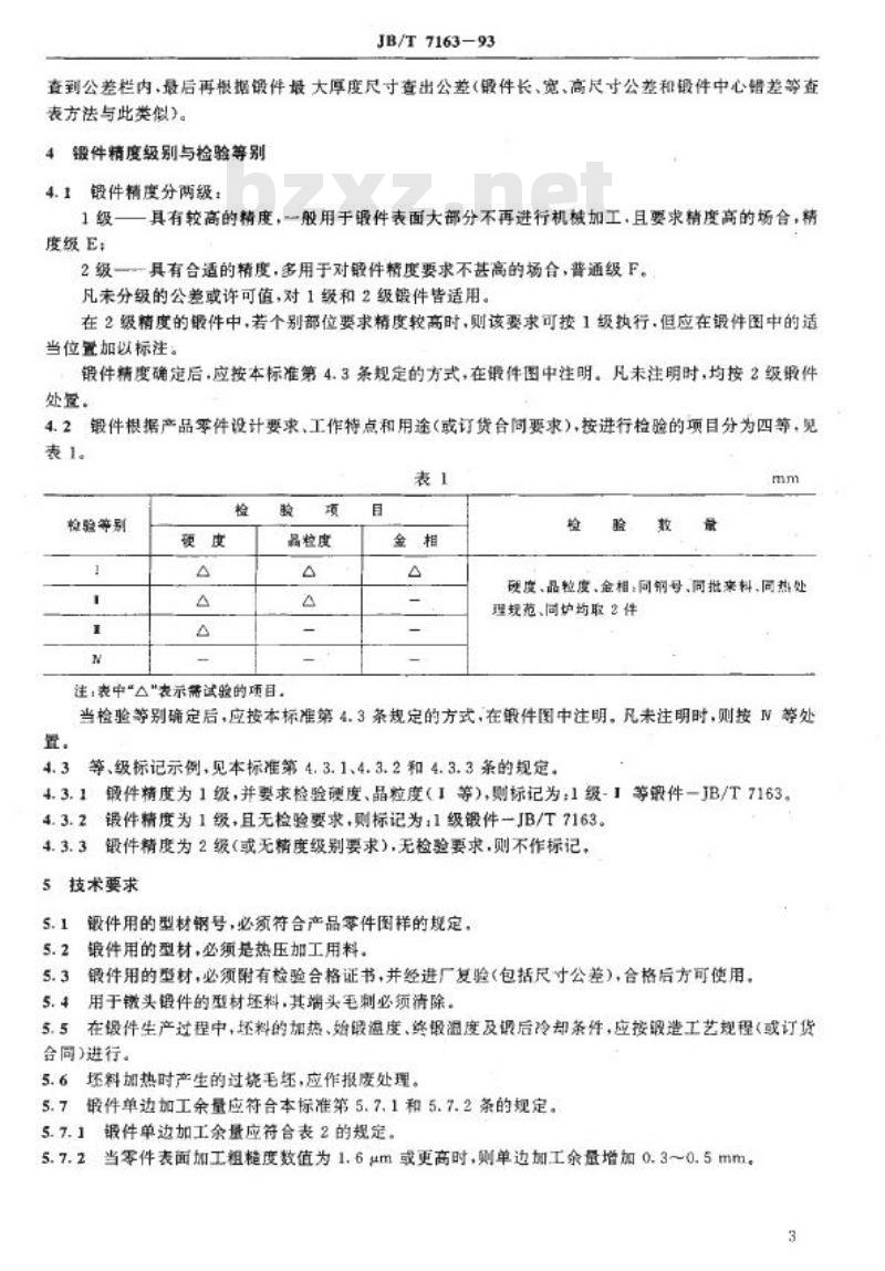 JB/T 7163-1993 凿岩机械与气动工具 钢质模锻