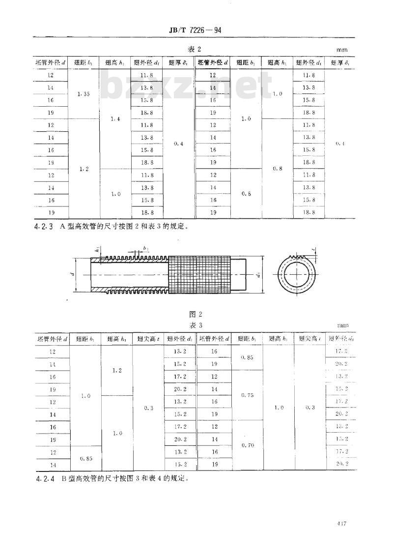 JB/T 7226-1994 氟利昂冷凝用换热管