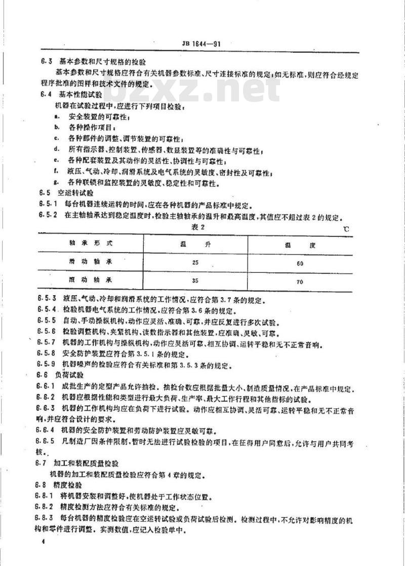 JB 1644-1991 铸造机械 通用技术条件