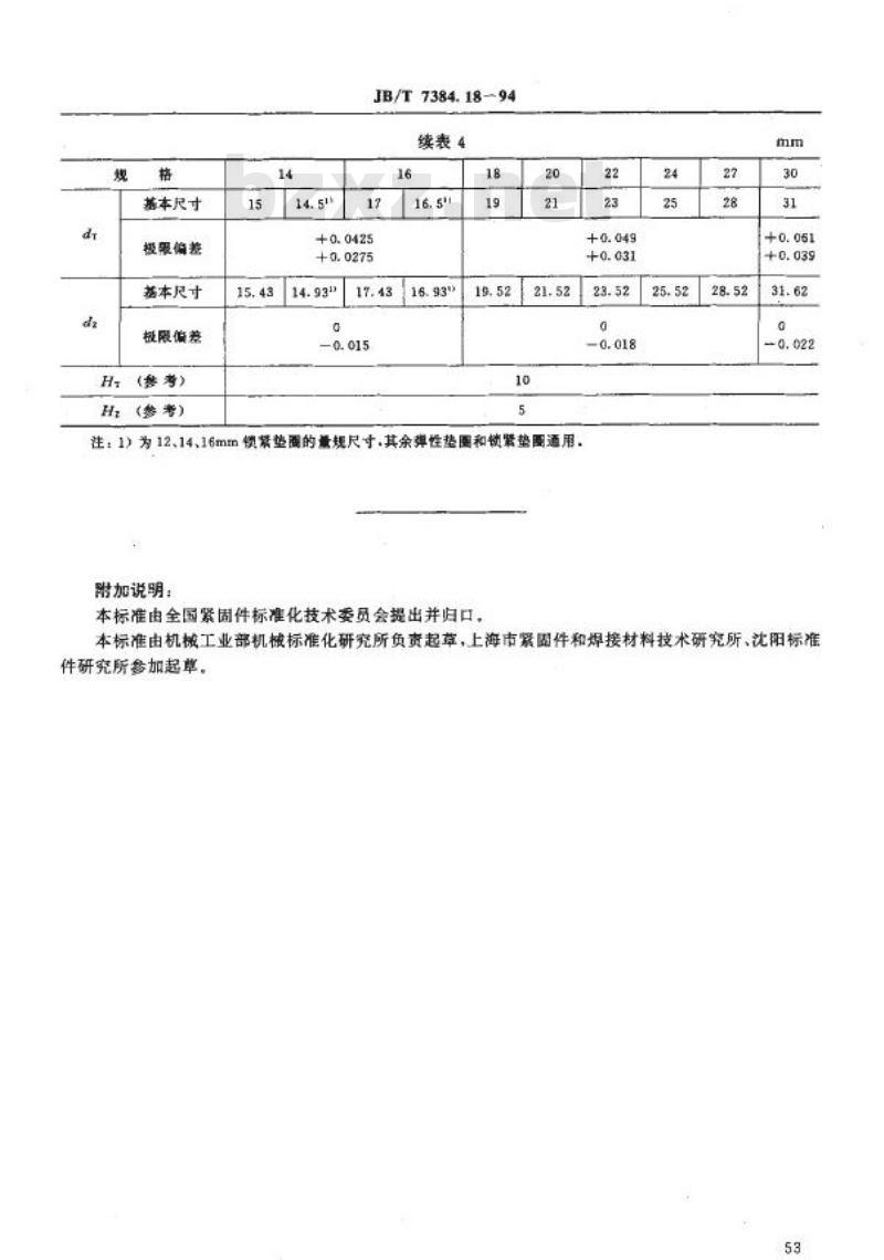 JB/T 7384.18-1994 紧固件 垫圈孔径量规