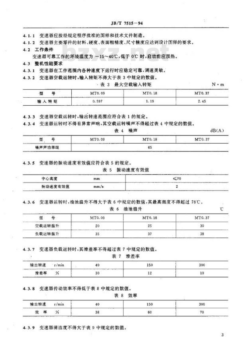 JB/T 7515-1994 四相并列连杆脉动无级变速器