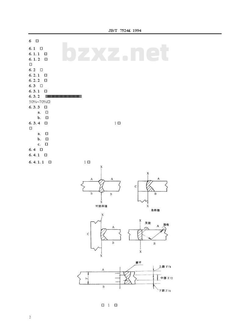 JB/T 7524-1994 建筑钢结构焊缝超声波探伤