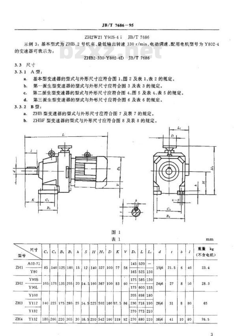 JB/T 7686-1995 锥盘环盘式无级变速器