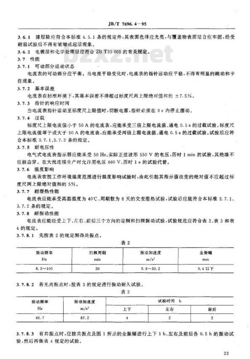 JB/T 7696.4-1995 工程机械用电流表