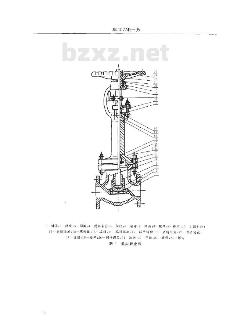 JB/T 7749-1995 低温阀门 技术条件
