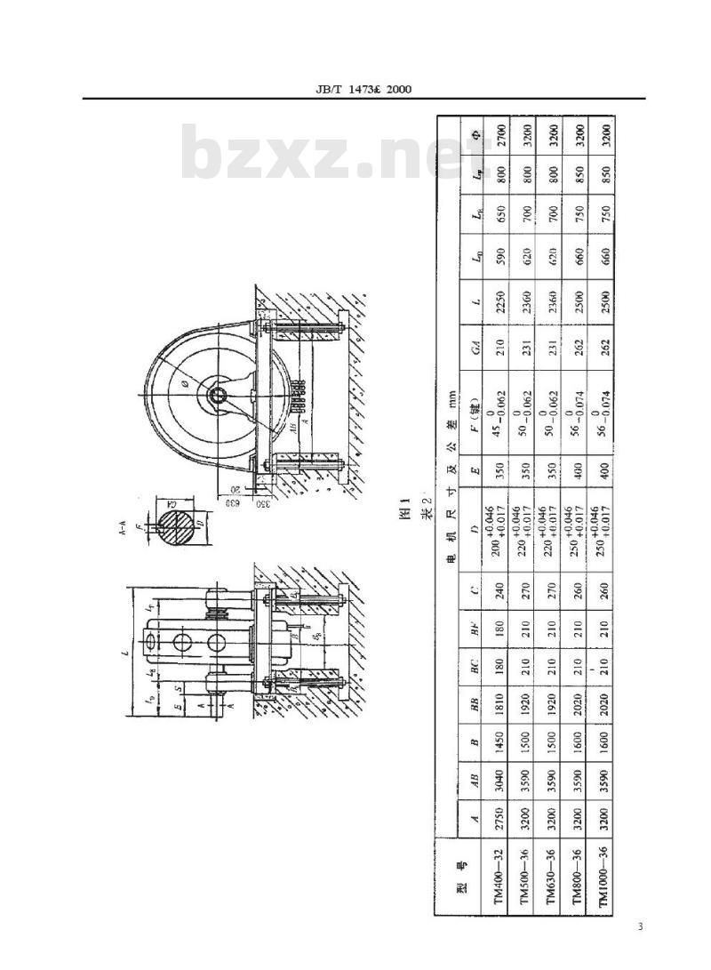 JB/T 1473-2000 矿山磨机用大型交流三相同步电动机 技术条件