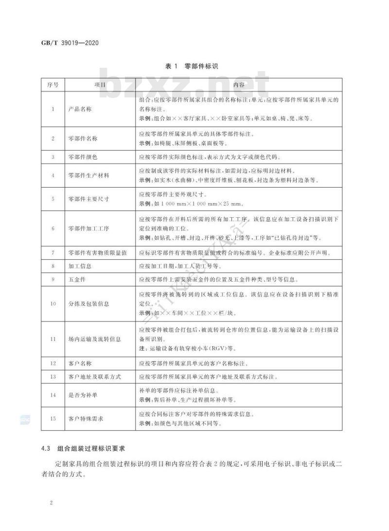 GB∕T 39019-2020 定制家具 组合组装标识技术要求