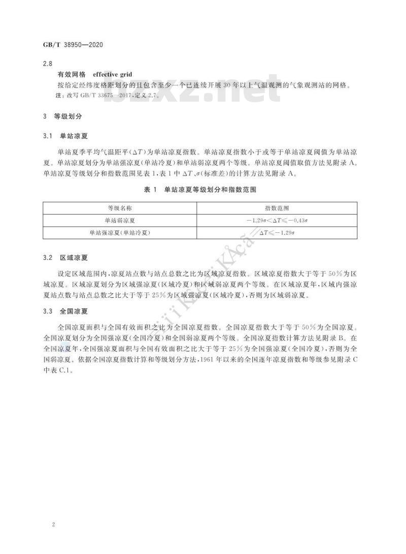 GB∕T 38950-2020 凉夏等级