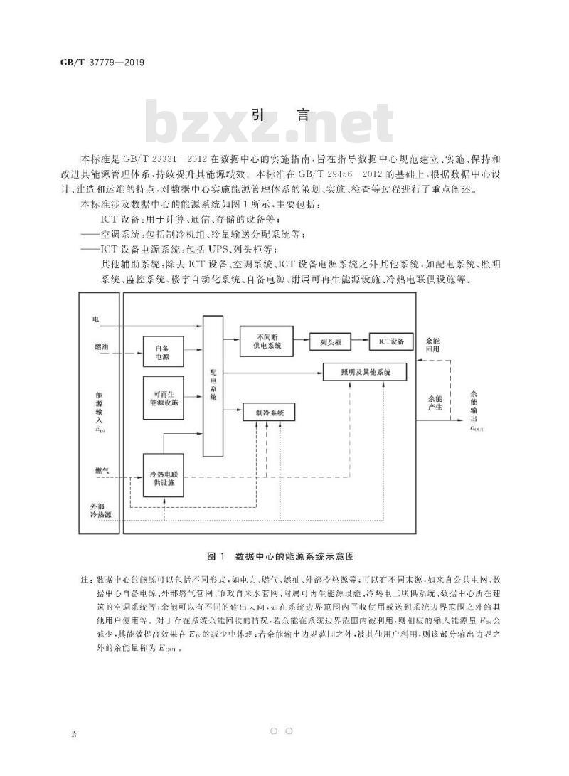 GB/T 37779-2019 数据中心能源管理体系实施指南