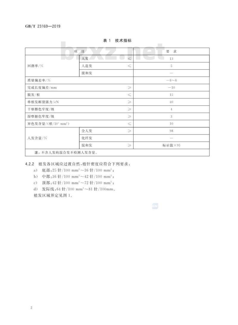 GB∕T 23169-2019 发制品 教习头
