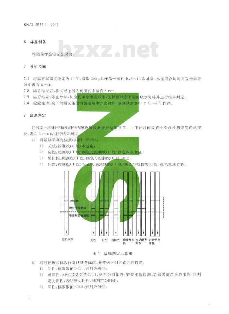 SN/T 4535.1-2016 商品化试剂盒检测方法喹诺酮类 方法一