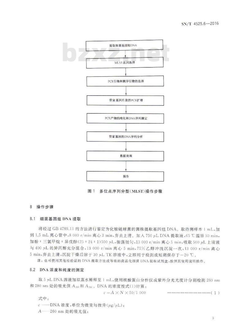 SN/T 4525.6-2016 出口食品中致病菌的分子分型MLST方法 第6部分：化脓链球菌