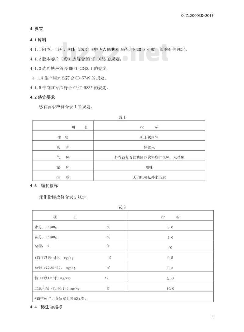 QZLX 0003 S-2016 郑州绿香园调味食品有限公司 复合红糖固体饮料