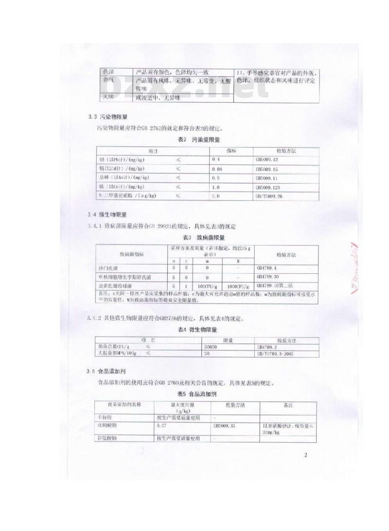 QSYPCS 0004-2016 北京顺鑫农业股份有限公司鹏程食品分公司 中温熏煮香肠类肉制品