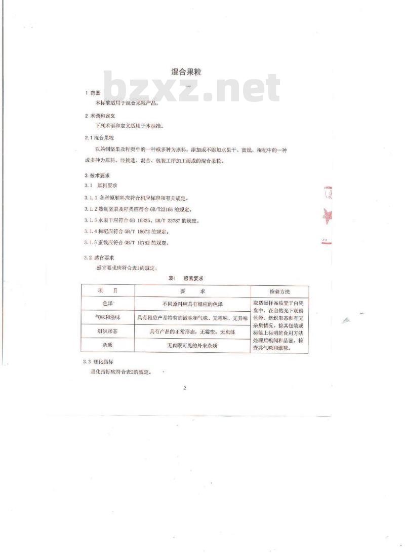 QMYJHZ 0001-2016 建宏中天（北京）农业科技有限公司 混合果粒