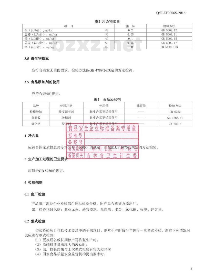 QJLZF 0006 S-2016 吉林正方农牧股份有限公司 鸭血旺