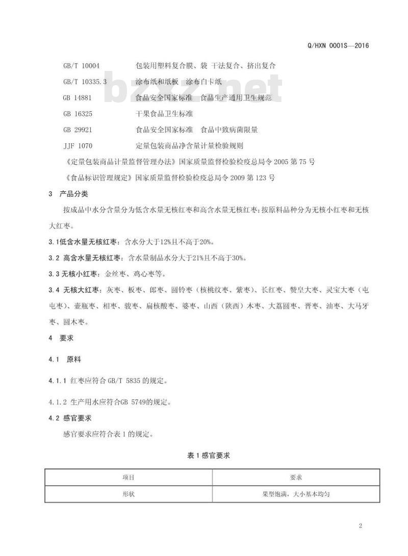 QHXN 0001S-2016 好想你枣业股份有限公司 无核红枣