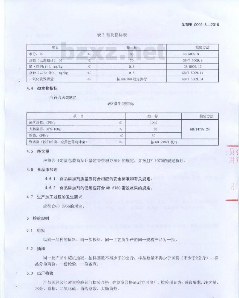 QDEB 0002 S-2016 云南大理洱宝实业有限公司 蜜饯