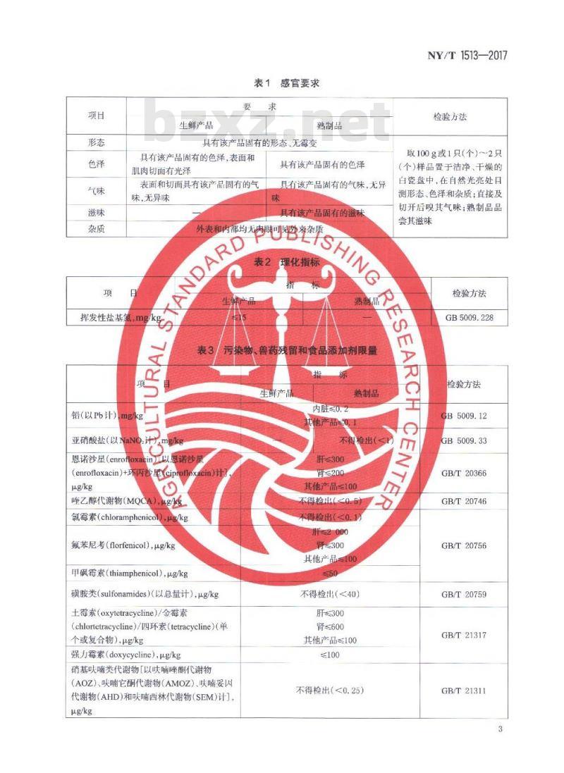 NY/T 1513-2017 绿色食品 畜禽可食用副产品