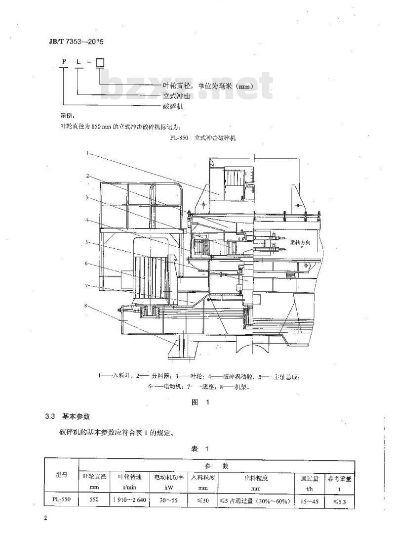 JB/T 7353-2015 立式冲击破碎机