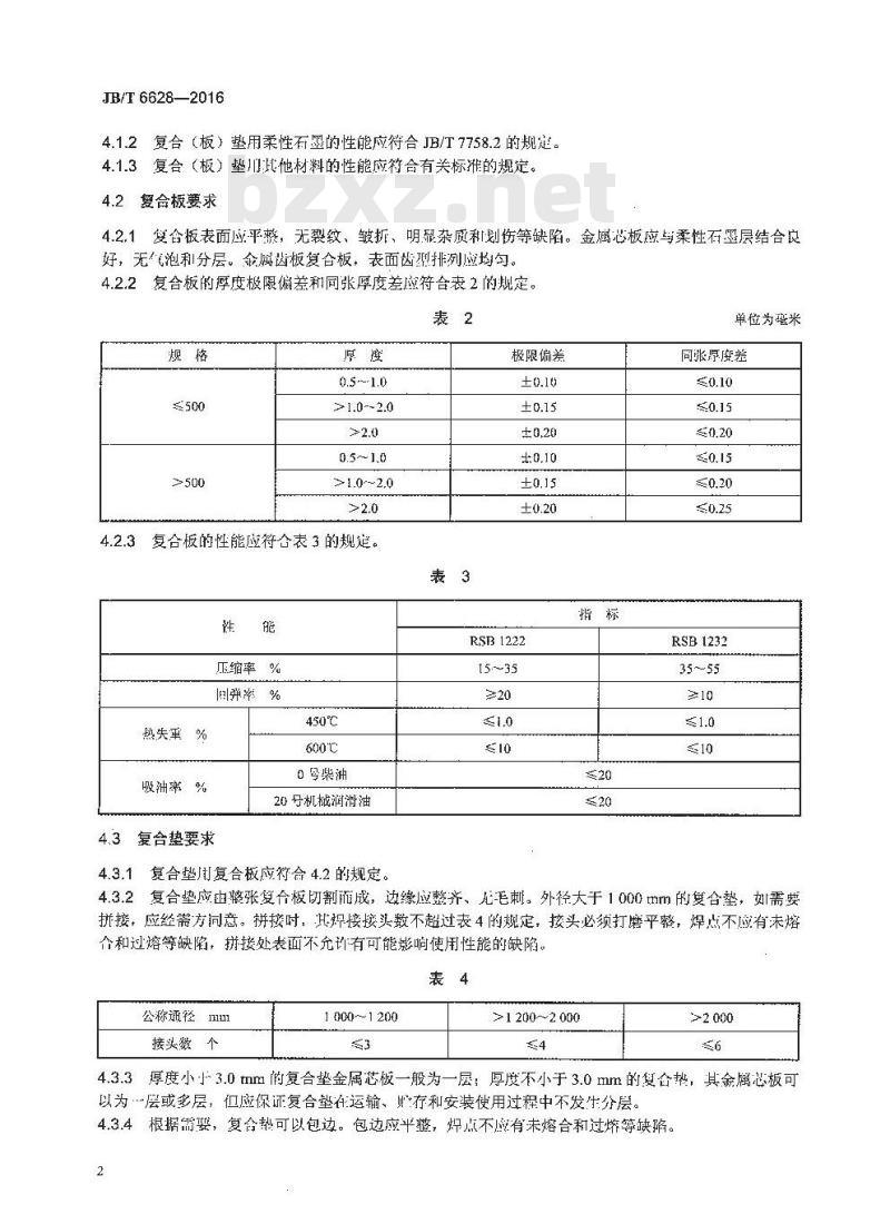JB∕T 6628-2016 柔性石墨复合增强（板）垫