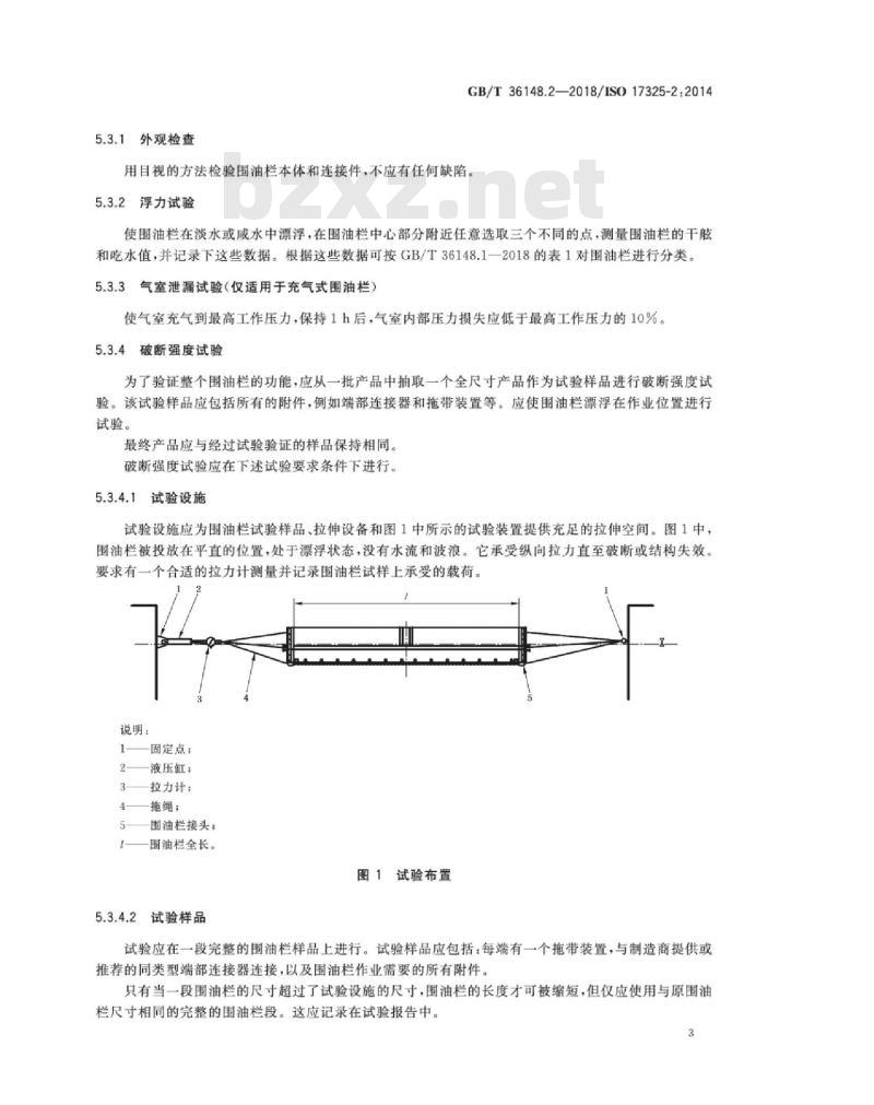GB∕T 36148.2-2018 船舶与海上技术 海上环境保护 围油栏 第2部分：强度和性能要求