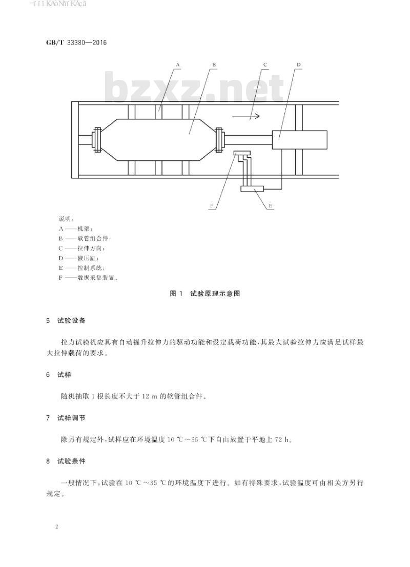 GB∕T 33380-2016 大型橡胶软管组合件 拉伸试验
