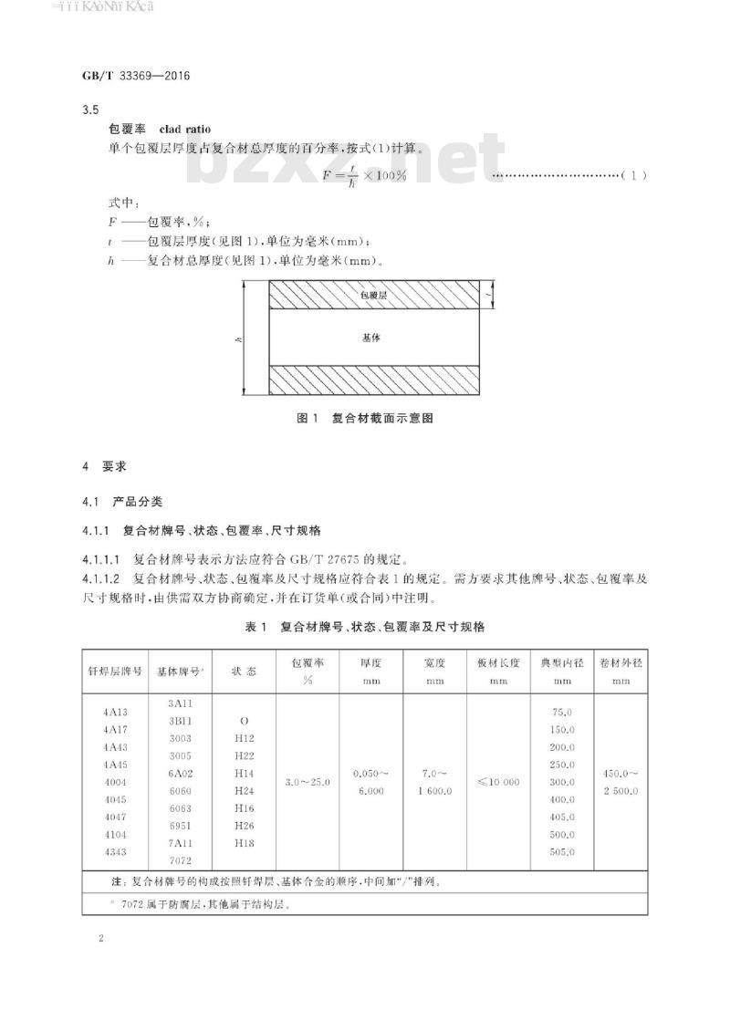 GB∕T 33369-2016 钎焊用铝合金复合板、带、箔材
