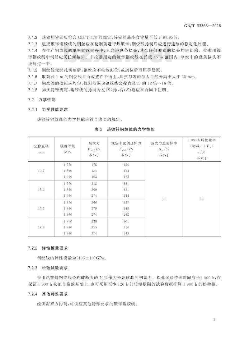 GB∕T 33363-2016 预应力热镀锌钢绞线
