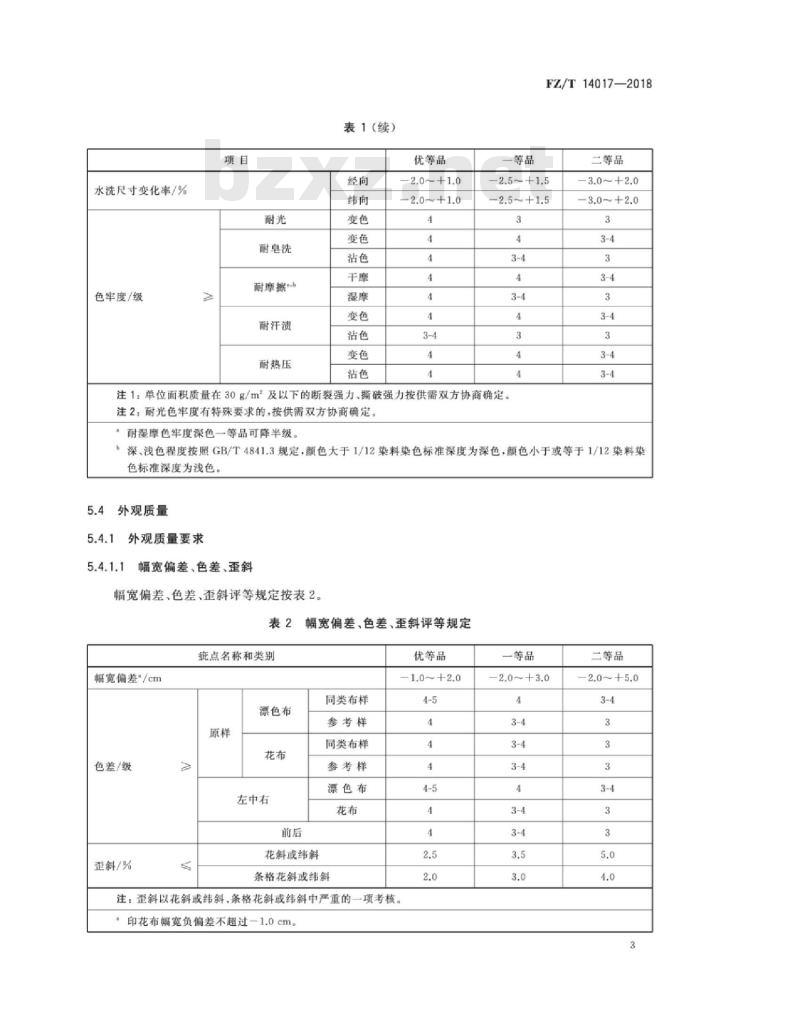 FZ∕T 14017-2018 锦纶印染布