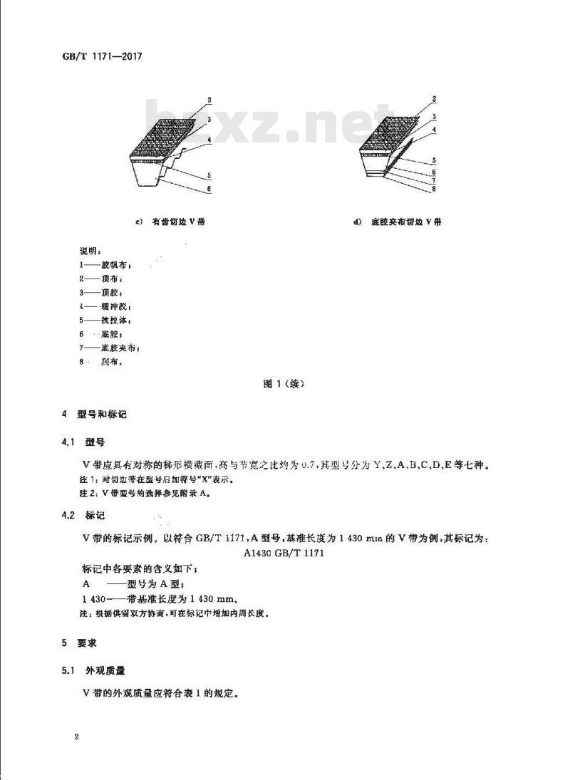 GB/T 1171-2017 一般传动用普通V带