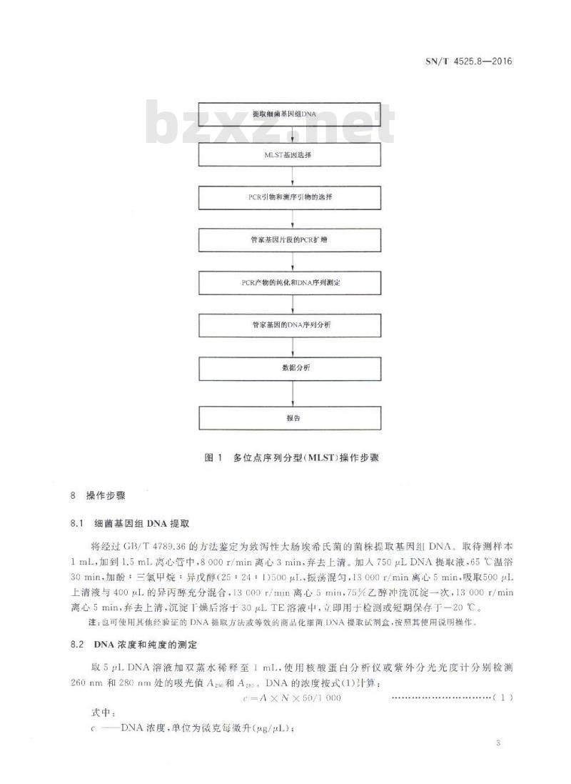 SN/T 4525.8-2016 出口食品中致病菌的分子分型MLST方法 第8部分：致泻性大肠埃希氏菌