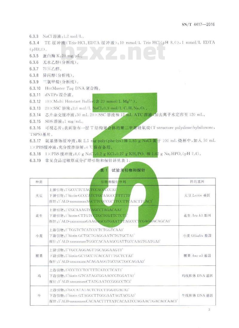 SN/T 4417-2016 常见食品过敏原可视芯片检测方法
