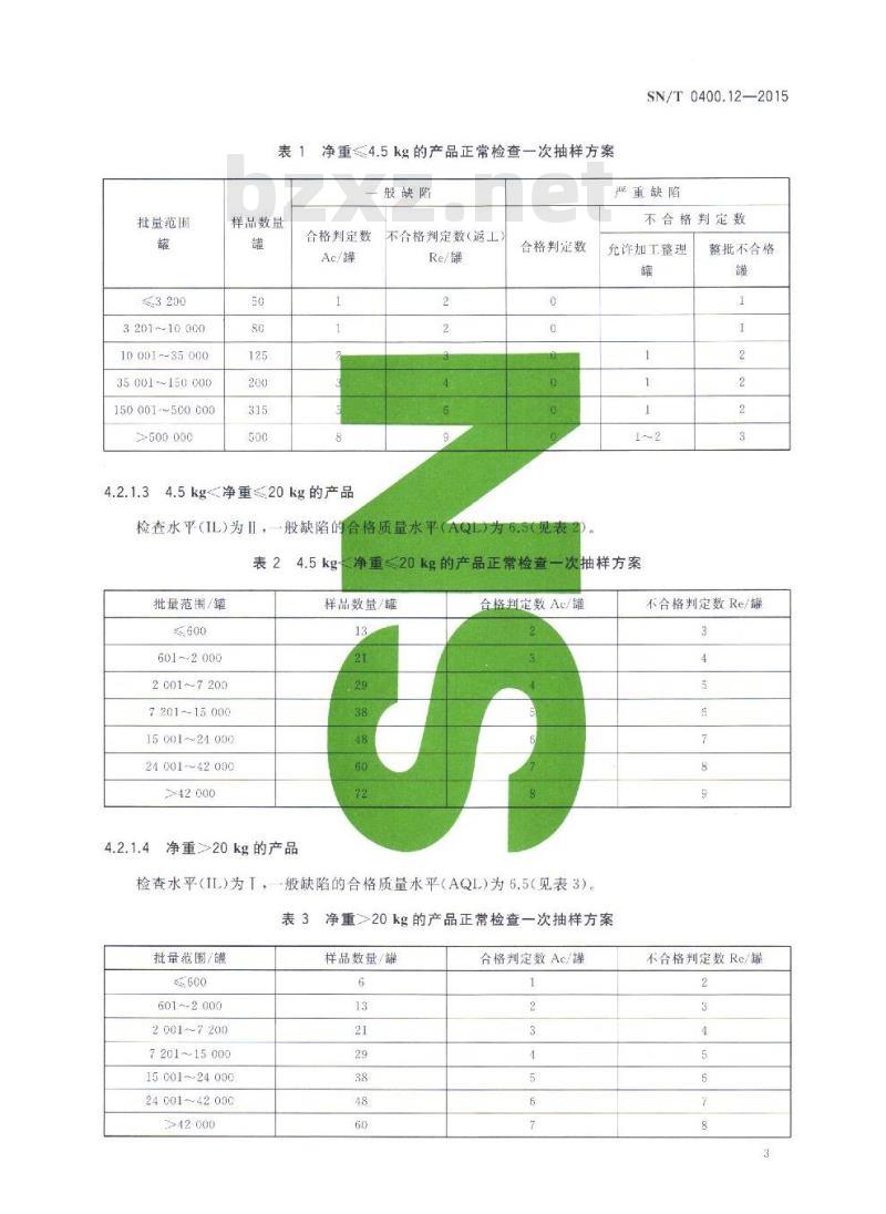 SN/T 0400.12-2015 进出口罐头检验规程 第12部分：口岸检验