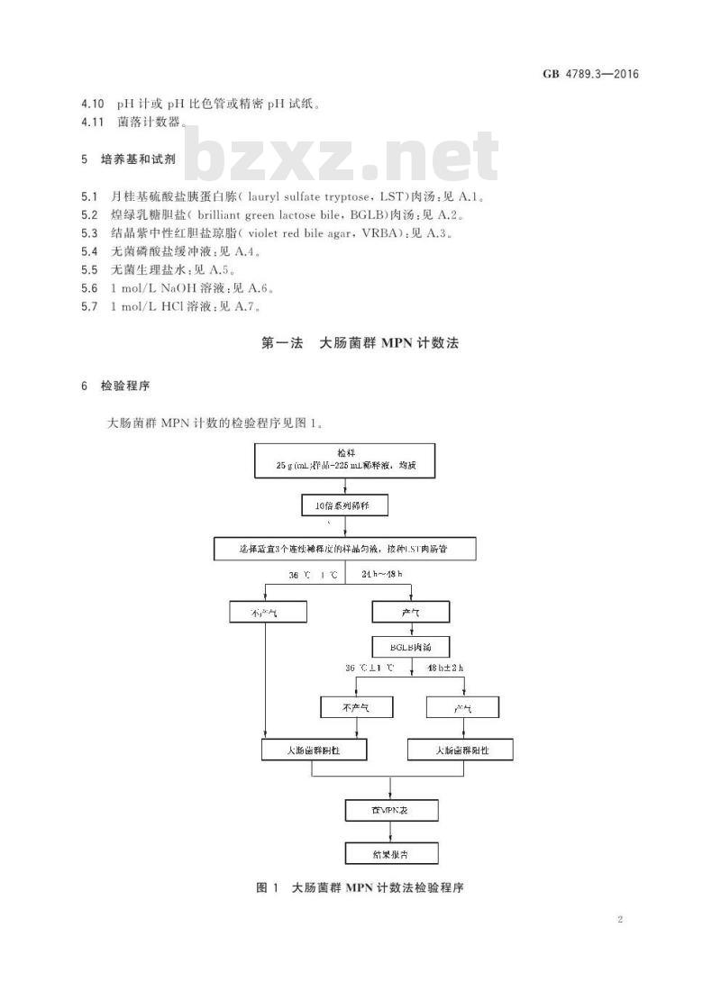 GB 4789.3-2016 食品安全国家标准 食品微生物学检验 大肠菌群计数