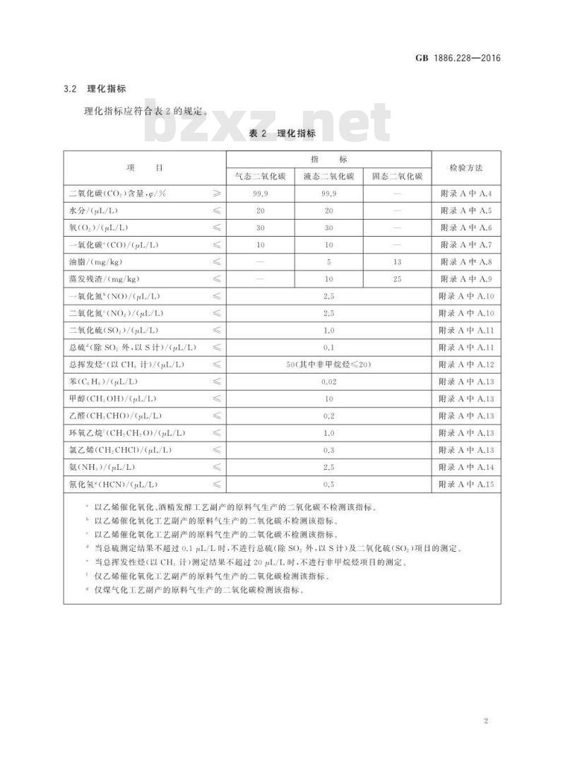 GB 1886.228-2016 食品安全国家标准 食品添加剂 二氧化碳