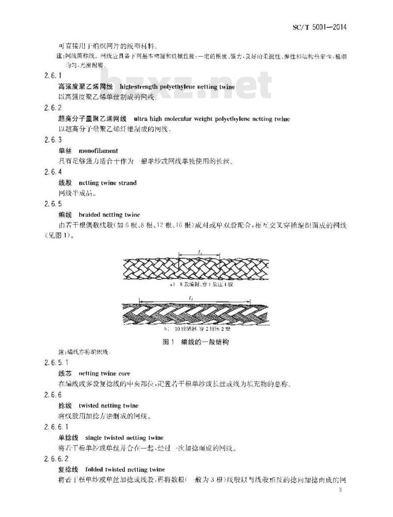 SC/T 5001-2014 渔具材料基本术语