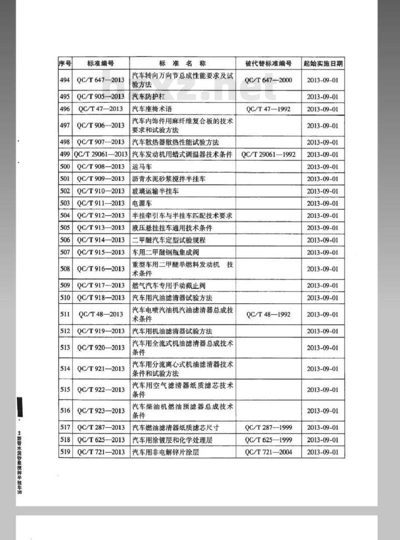 QC/T 909-2013 沥青水泥砂浆搅拌半挂车